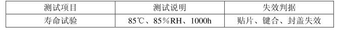 壽命測試項目